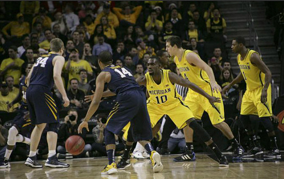 Tim Hardaway Jr. (10), Mitch McGary (4), and Glenn Robinson III (1)