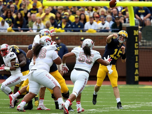 De'Veon Smith (4) and Jake Rudock (15)