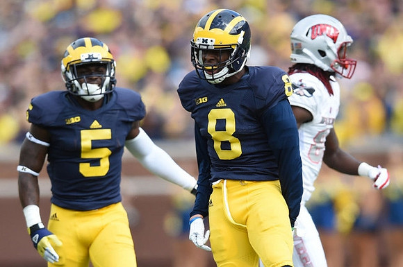 Jabrill Peppers (5) and Channing Stribling (8)