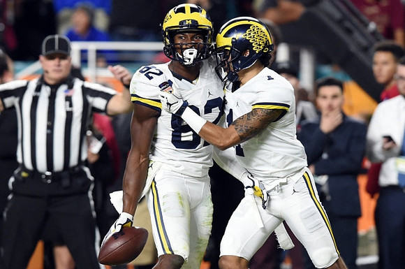 Amara Darboh (82) and Kekoa Crawford (1)