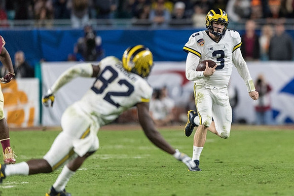 Amara Darboh (82) and Wilton Speight (3)