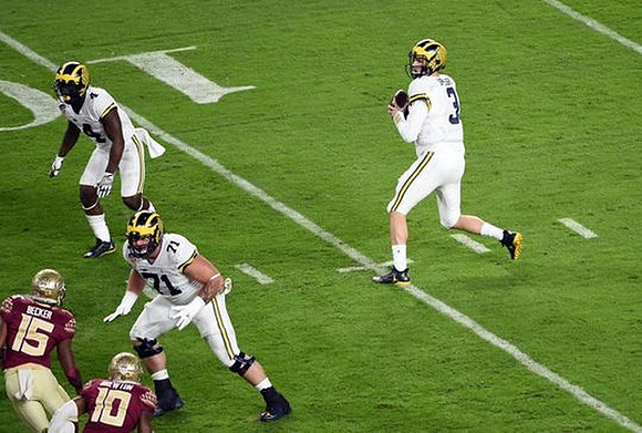 Wilton Speight (3), De'Veon Smith (4), and Ben Braden (71)