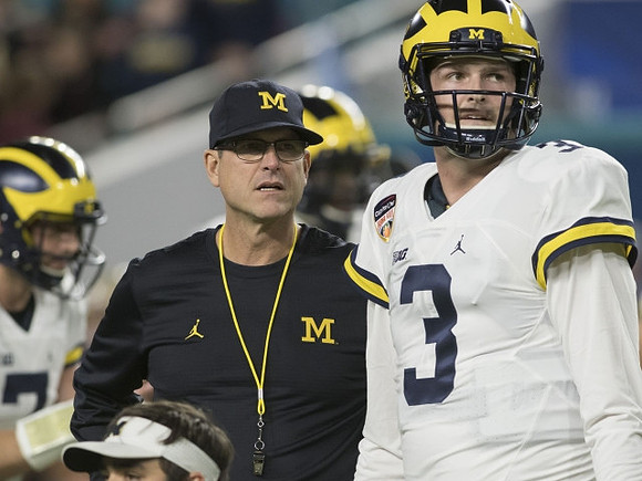 Jim Harbaugh and Wilton Speight (3)