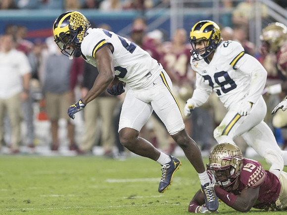 Jourdan Lewis (26) and Brandon Watson (28)