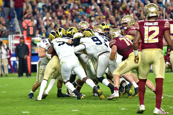 Ben Gedeon (42) and Mike McCray (9)