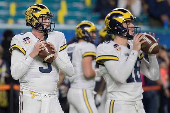 Wilton Speight (3) and Brandon Peters (18)