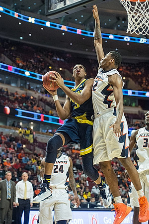 Kameron Chatman (3), Jeff Meyer, and John Beilein