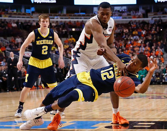 Spike Albrecht (2) and Muhammad-Ali Abdur-Rahkman (12)