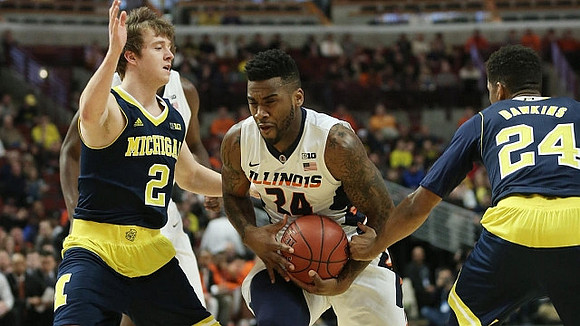 Spike Albrecht (2) and Aubrey Dawkins (24)