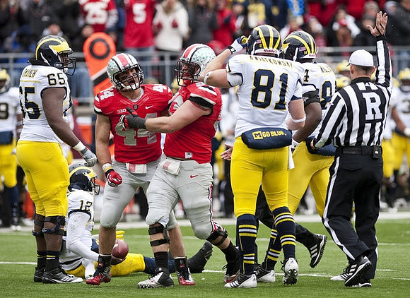 Patrick Omameh (65), Devin Gardner (12), Mike Kwiatkowski (81), and A.J. Williams (84)