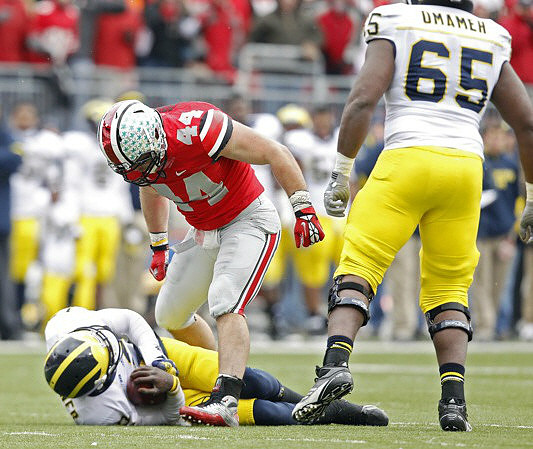 Devin Gardner (12) and Patrick Omameh (65)