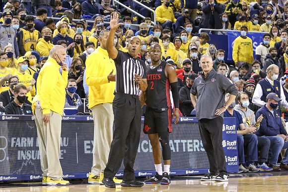 Phil Martelli, Juwan Howard, and San Diego State Head Coach Brian Dutcher