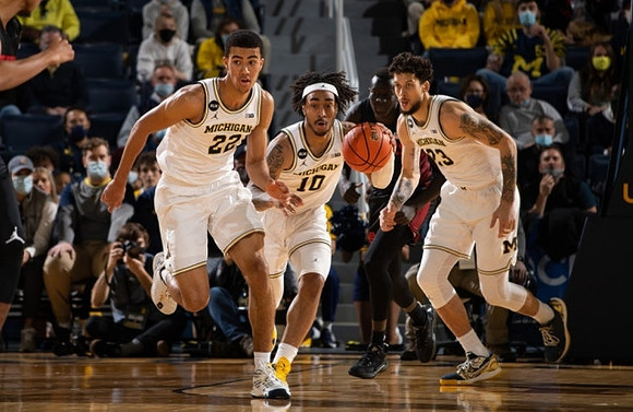 Caleb Houstan (22), Frankie Collins (10), and Brandon Johns Jr. (23)
