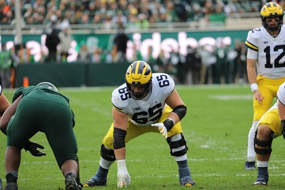 Zak Zinter (65) and Cade McNamara (12)
