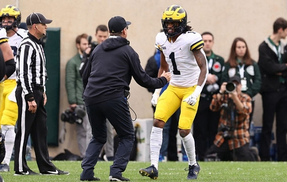 Jim Harbaugh and Andrel Anthony (1)