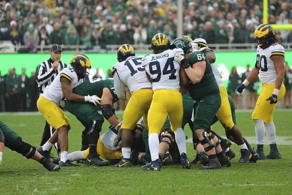 Nikhai Hill-Green (41), Christopher Hinton (15), Kris Jenkins (94), and Mike Morris (90)