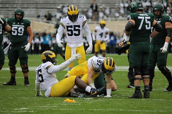 Christopher Hinton (15), David Ojabo (55), and Aidan Hutchinson (97)