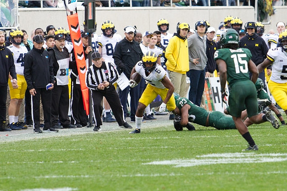 Cornelius Johnson (6) and Mike Sainristil (5)