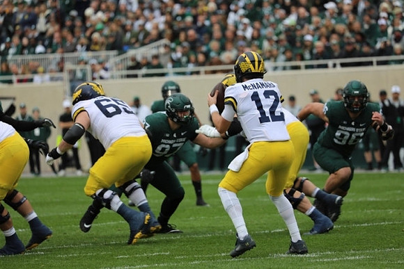 Zak Zinter (65) and Cade McNamara (12)