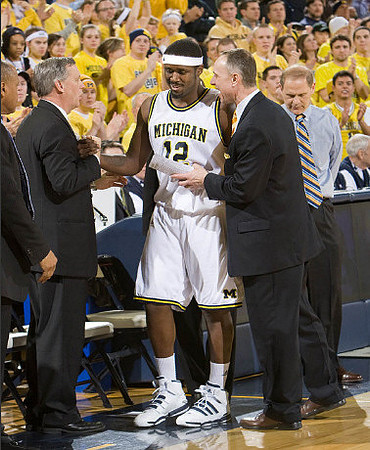 Anthony Wright (12) and John Beilein