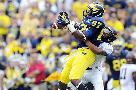 Devin Funchess (87) and Jake Butt (88)