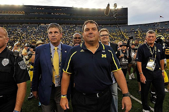 David Brandon and Brady Hoke