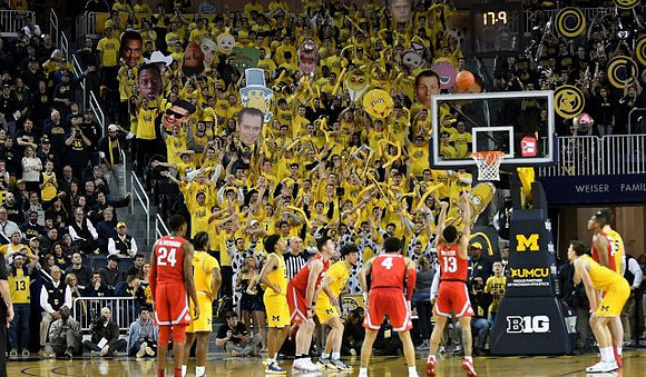 Zavier Simpson (3), Eli Brooks (55), Brandon Johns Jr. (23), Franz Wagner (21), and Jon Teske (15)