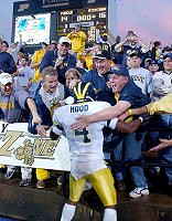 Darnell Hood (4) and Michigan Fans