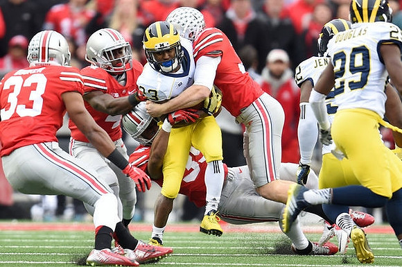 Dennis Norfleet (23), Royce Jenkins-Stone (52), and Ross Taylor-Douglas (29)