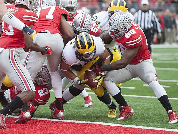 Drake Johnson (20) and A.J. Williams (84)