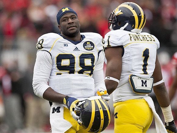Devin Gardner (98) and Devin Funchess (1)