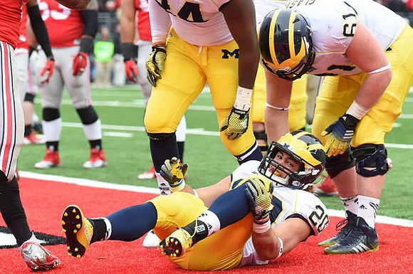 Drake Johnson (20), A.J. Williams (84), and Graham Glasgow (61)