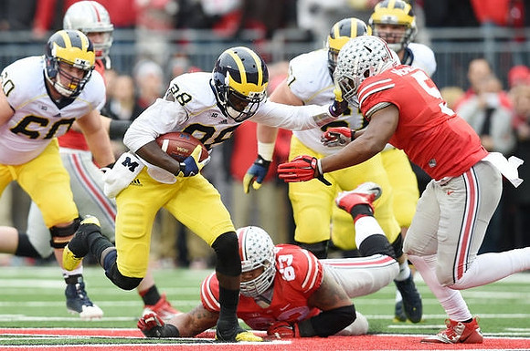 Jack Miller (60), Devin Gardner (98), and Graham Glasgow (61)