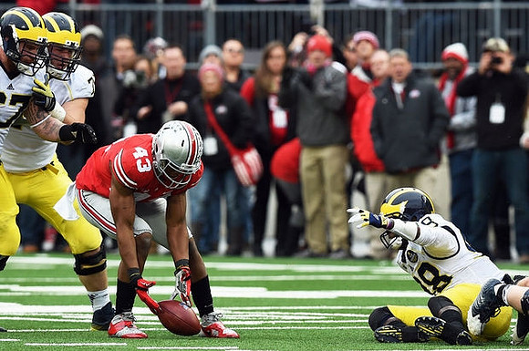 Devin Gardner (98), Kyle Kalis (67), and Ben Braden (71)