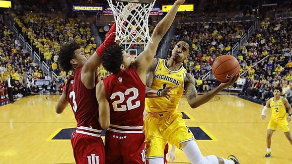 Charles Matthews (1) and Jordan Poole (2)
