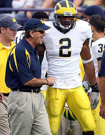 Lloyd Carr and Shawn Crable