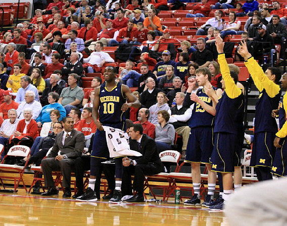 LaVall Jordan, Tim Hardaway Jr. (10), Evan Smotrycz (23), Josh Bartelstein (20), and Corey Person (32)