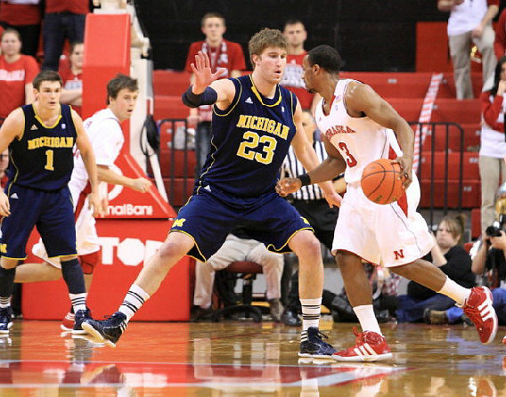 Stu Douglass (1) and Evan Smotrycz (23)