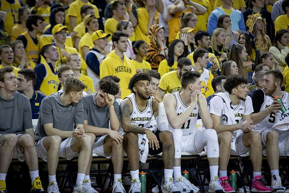 Jaron Faulds (44), Luke Wilson (32), Adrien Nunez (5), Isaiah Livers (2), Colin Castleton (11), Brandon Johns Jr. (23), and Austin Davis (51)