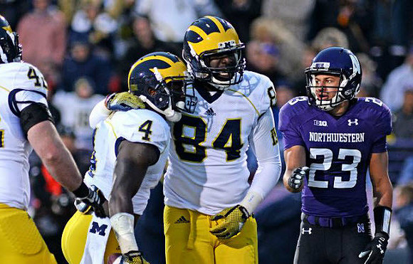 Ben Gedeon (42), De'Veon Smith (4), and A.J. Williams (84)
