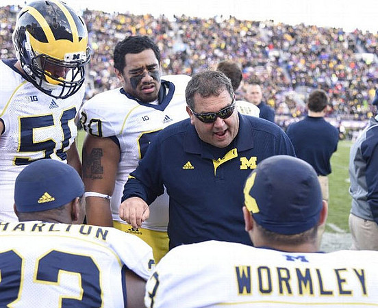 Tom Strobel (50), Taco Charlton (33), Chris Wormley (43), Bryan Mone (90), and Brady Hoke
