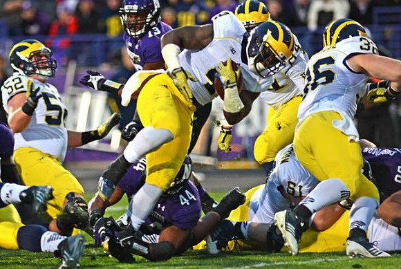 Mason Cole (52), De'Veon Smith (4), Graham Glasgow (61), A.J. Williams (84), and Joe Kerridge (36)