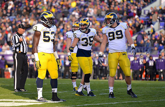 Mario Ojemudia (53), Brennen Beyer (97), Joe Bolden (35), and Matthew Godin (99)