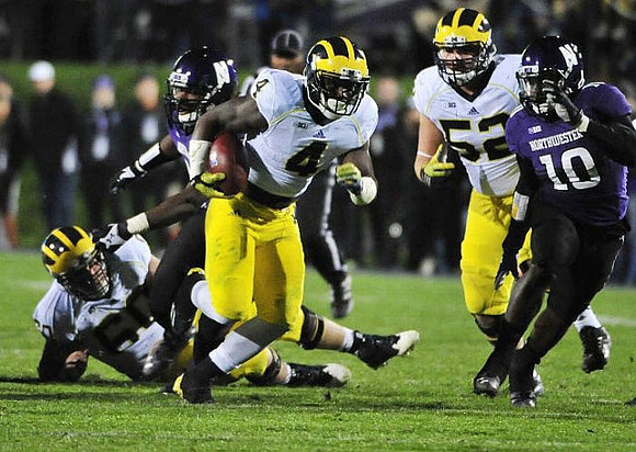 Jack Miller (60), De'Veon Smith (4), and Mason Cole (52)