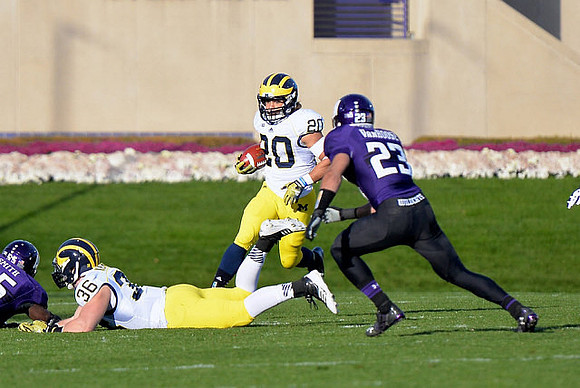 Joe Kerridge (36) and Drake Johnson (20)