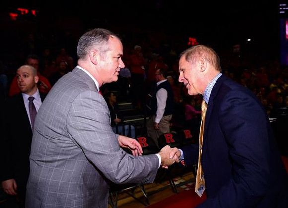 Rutgers Head Coach Steve Pikiell and John Beilein
