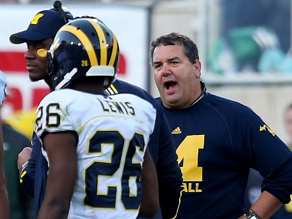 Jourdan Lewis (26) and Brady Hoke
