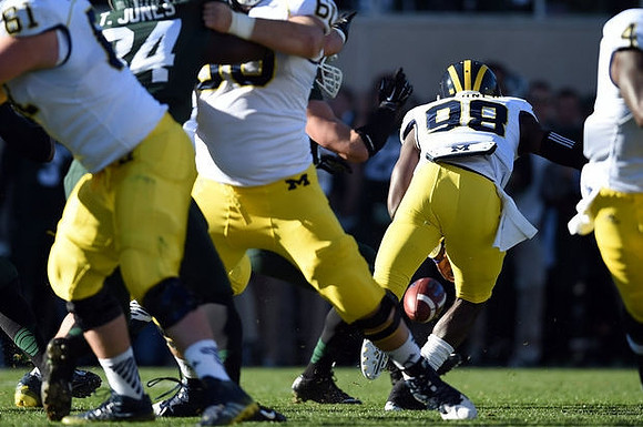 Graham Glasgow (61), Kyle Kalis (67), and Devin Gardner (98)