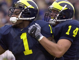 Braylon Edwards (1) and Andy Mignery (14)