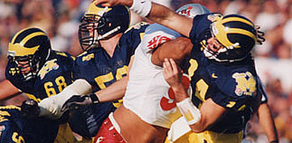 Steve Hutchinson (76), Zach Adami (68), Chris Ziemann, (52), and Brian Griese (14)